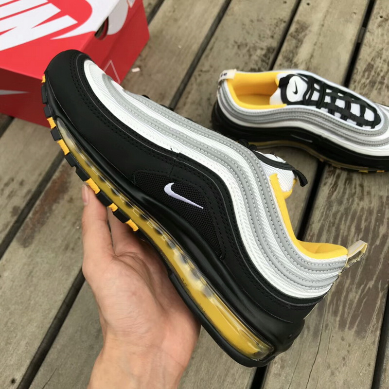 Authentic Nike Air Max 97 White Black-Yellow